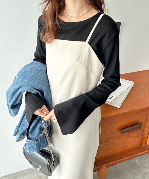 GeeRA ワンピース バックストラップデザインキャミワンピース - 画像 (8)