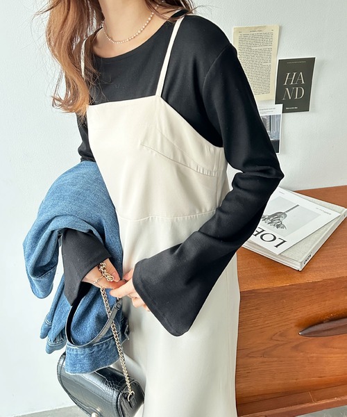 GeeRA ワンピース バックストラップデザインキャミワンピース - 画像 (9)