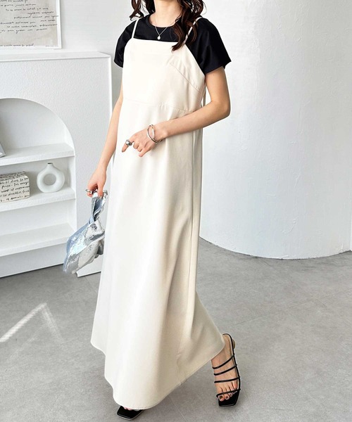 GeeRA ワンピース バックストラップデザインキャミワンピース - 画像 (6)