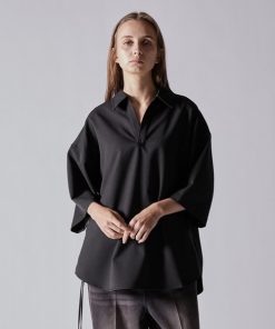 CLEL シャツ 「CLEL」Herringbone TR Short Sleeve Side Lace Skipper Shirt /ヘリンボーンTR半袖サイ