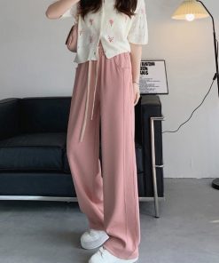 miniministore スラックス パンツ 無地ロングパンツ 厚手 脚長パンツ 秋冬 レディース