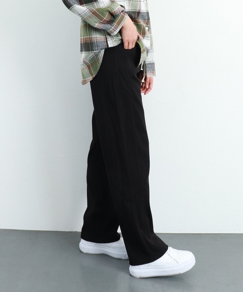 miniministore スラックス パンツ 無地ロングパンツ 厚手 脚長パンツ 秋冬 レディース - 画像 (9)