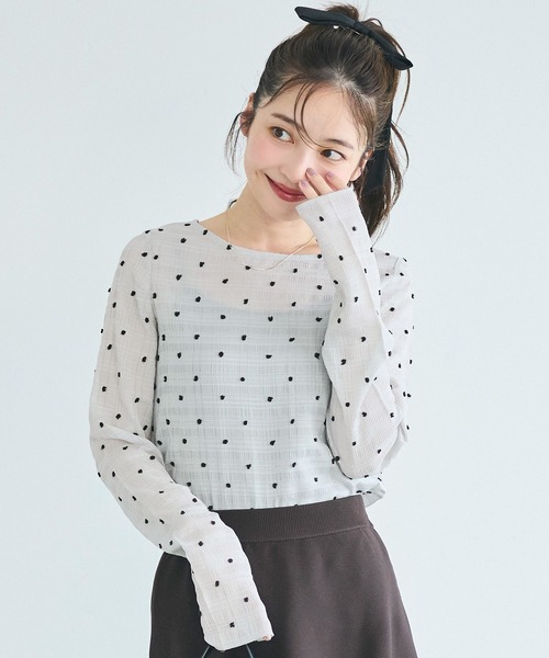 coca tシャツ シアードットトップス レディース - 画像 (4)