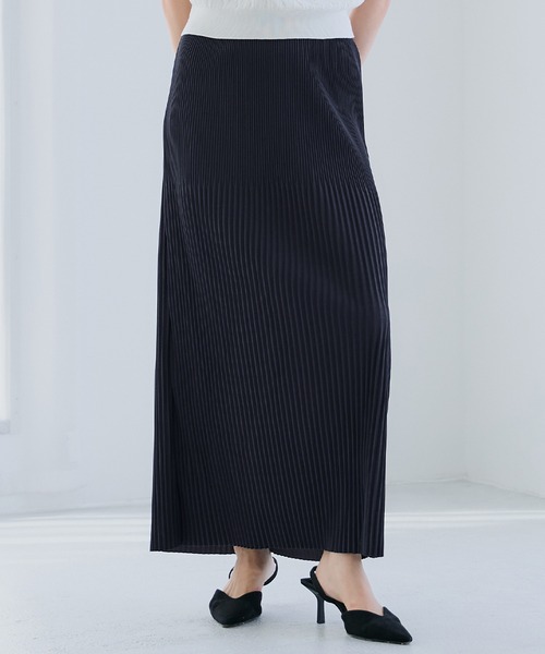 coca スカート ランダムリブIラインロングスカート - 画像 (5)