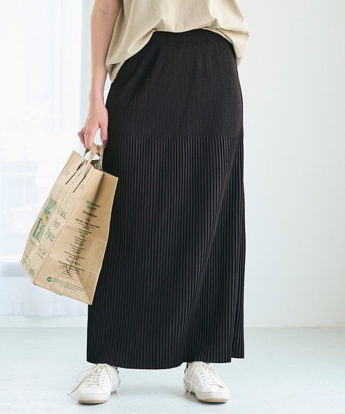 coca スカート ランダムリブIラインロングスカート - 画像 (4)