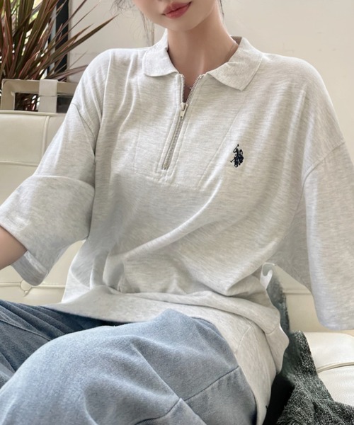 U.S. POLO ASSN. ポロシャツ ポロ Ada. // ハーフジップ ショートスリーブ レディース - 画像 (4)