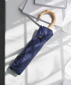 An+u 折りたたみ傘 晴雨兼用 UVカット バンブー折りたたみ傘 レディース