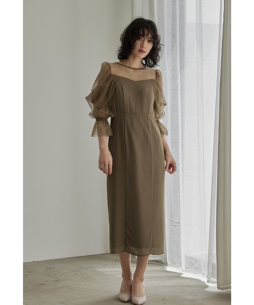 niana ドレス チュールオフショルダードレス 結婚式 パーティードレス オケージョンドレス 同窓会 お呼ばれワンピース - 画像 (4)