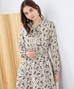 alotta ワンピース 美人シルエットボウタイワンピース