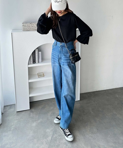 GeeRA tシャツ キャンディースリーブ表面感カットソー レディース - 画像 (8)