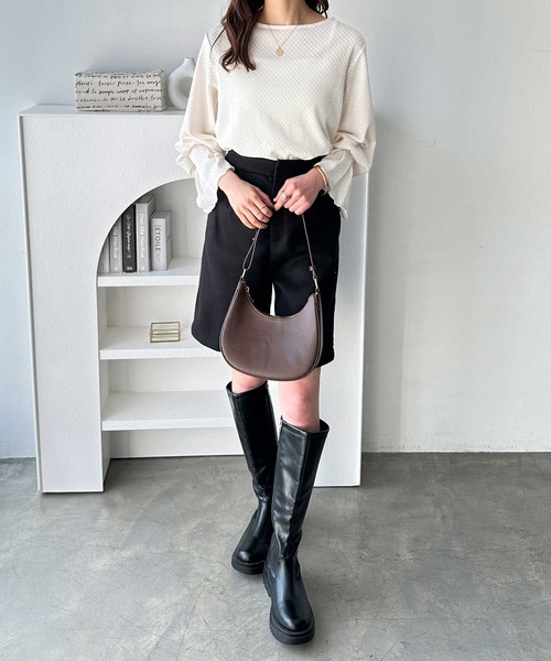 GeeRA tシャツ キャンディースリーブ表面感カットソー レディース - 画像 (5)