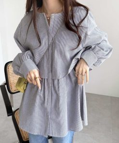 GeeRA ブラウス シャツ 羽織にもなる！ペプラムシャツチュニック レディース