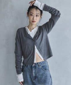 feepur カーディガン シアーリブカーディガン レディース