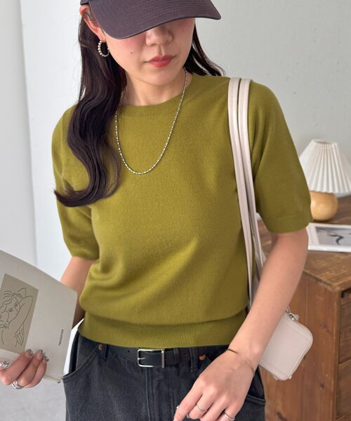 Discoat ニット セーター モチモチ半袖プルオーバー「WEB限定カラーあり」 レディース - 画像 (6)