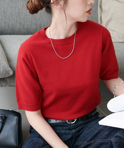 Discoat ニット セーター モチモチ半袖プルオーバー「WEB限定カラーあり」 レディース - 画像 (9)