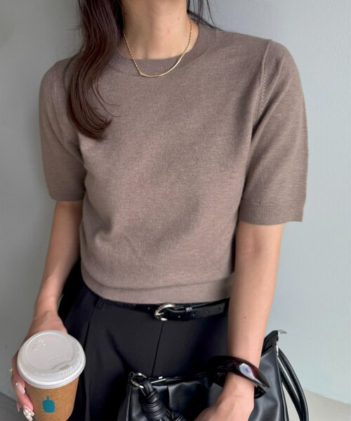 Discoat ニット セーター モチモチ半袖プルオーバー「WEB限定カラーあり」 レディース - 画像 (5)