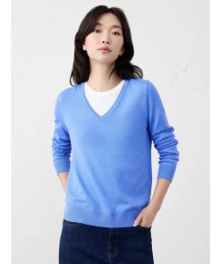 BANANA REPUBLIC ニット セーター FACTORY STORE　　フォーエバーVネックセーター レディース