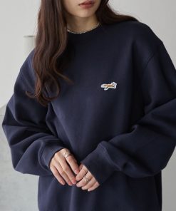 PENNEYS トレーナー スウェット PENNEYS/ペニーズ 別注 THE FOX ロゴ ワンポイントワッペン刺繍オーバーサイズプルオーバースウェット レディース