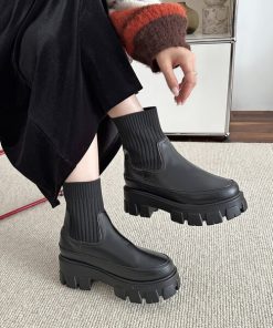 Discoat ブーツ トラックソールソックスブーツ レディース