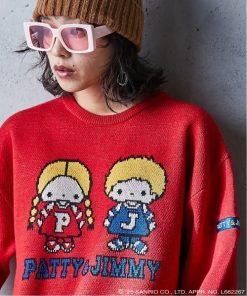 sanrio ニット セーター パティ＆ジミー/ジャガードニットプルオーバー 「大きいサイズ有」GEVS. レディース