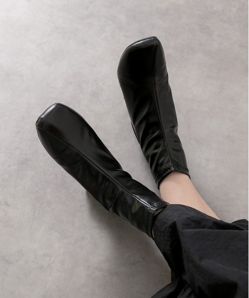 ad thie ブーツ スクエアトゥ ショートブーツ レディース - 画像 (4)