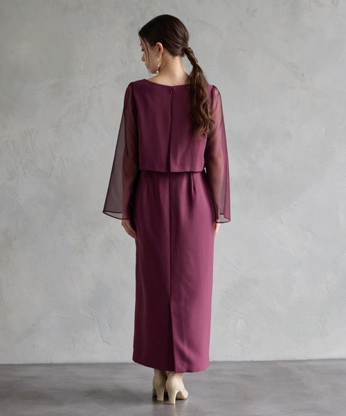 AIMER ドレス キーネックタイトラインパーティードレス 結婚式 お呼ばれ ドレス 20代 30代 40代 - 画像 (8)