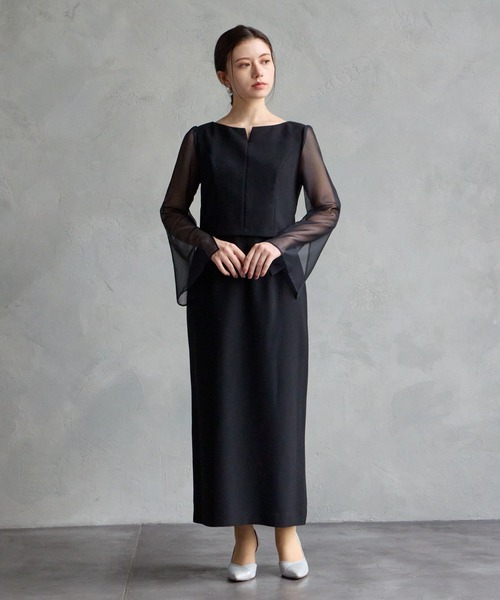 AIMER ドレス キーネックタイトラインパーティードレス 結婚式 お呼ばれ ドレス 20代 30代 40代 - 画像 (9)