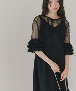 kaene ドレス フリルボレロセットドレス「kaene直営限定」結婚式 二次会 同窓会 成人式 パーティードレス