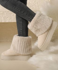 miniministore ブーツ ムートンブーツ 厚底 裏起毛ブーツ 冬靴 レディース