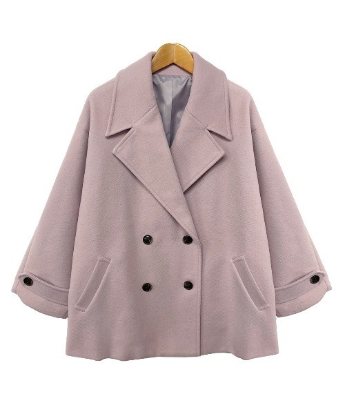 ad thie ピーコート pコート ウールタッチ オーバーPコート ジャコット レディース - 画像 (7)