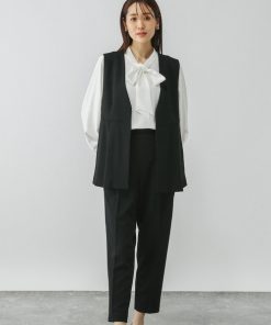 GLOBAL WORK パンツドレス ペプラムベスト*ブラウスパンツセット/133631