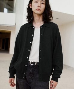 WYM LIDNM シャツ T/C BASIC KNIT SHIRT CARDIGAN メンズ レディース