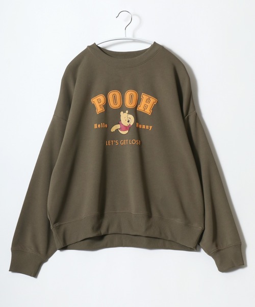 Disney トレーナー スウェット Disney(ディズニー)カレッジロゴキャラクタープリントスウェットトレーナー レディース - 画像 (3)