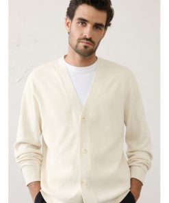 BANANA REPUBLIC カーディガン FACTORY STORE 日本限定 コットンVネックカーディガン メンズ