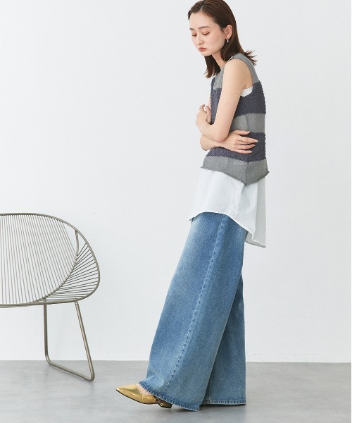 ad thie タンクトップ ノースリーブ シャツレイヤード ロングタンクトップ レディース - 画像 (6)