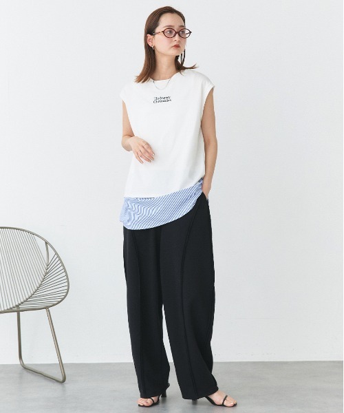 ad thie タンクトップ ノースリーブ シャツレイヤード ロングタンクトップ レディース - 画像 (9)