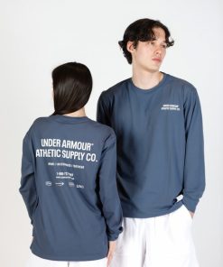 UNDER ARMOUR tシャツ UAモチベート バック グラフィック ロングスリーブ Tシャツ（トレーニング/メンズ） メンズ