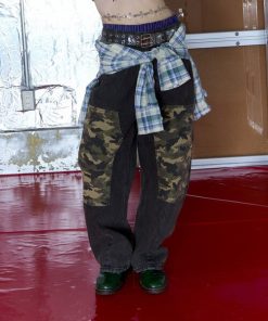 FREAK'S STORE ジーンズ デニム デニムパンツ NAUTICA JEANS CO./ノーティカジーンズ 迷彩 ダブルニー フレアデニムパンツ レディース