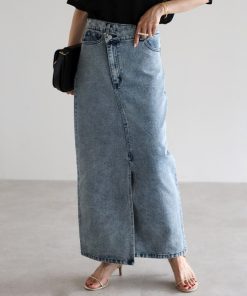 Bonjour Sagan デニムスカート クロスウエストデニムスカート