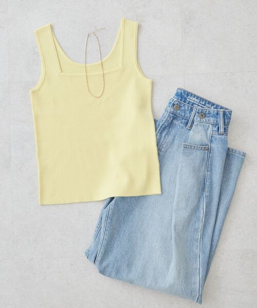 AMERICAN HOLIC タンクトップ ノースリーブ 総針スクエアタンクトップ レディース - 画像 (5)