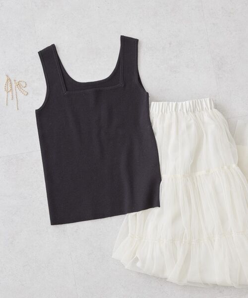 AMERICAN HOLIC タンクトップ ノースリーブ 総針スクエアタンクトップ レディース - 画像 (6)