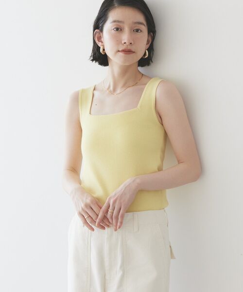 AMERICAN HOLIC タンクトップ ノースリーブ 総針スクエアタンクトップ レディース - 画像 (8)