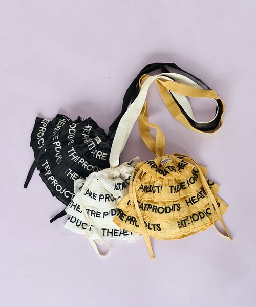 FREAK'S STORE ショルダーバッグ バッグ THEATRE PRODUCTS × STORE/シアタープロダクツ 別注 ロゴ刺繍 フリルティアードショル - 画像 (4)