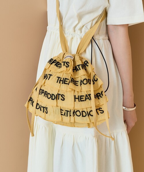 FREAK'S STORE ショルダーバッグ バッグ THEATRE PRODUCTS × STORE/シアタープロダクツ 別注 ロゴ刺繍 フリルティアードショル - 画像 (7)