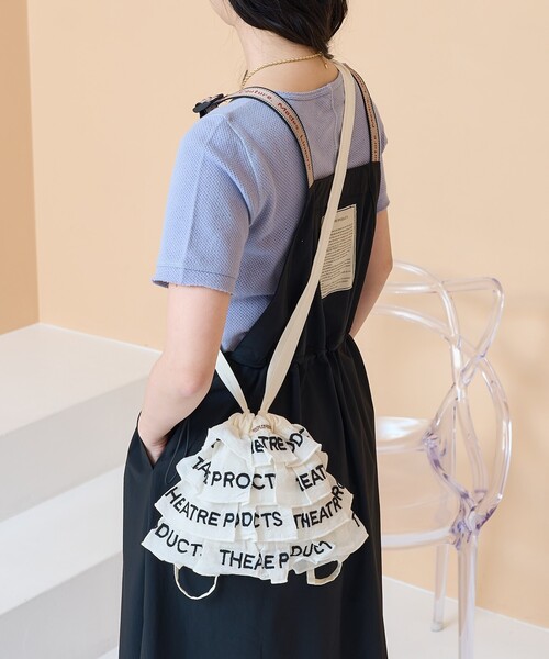 FREAK'S STORE ショルダーバッグ バッグ THEATRE PRODUCTS × STORE/シアタープロダクツ 別注 ロゴ刺繍 フリルティアードショル - 画像 (9)