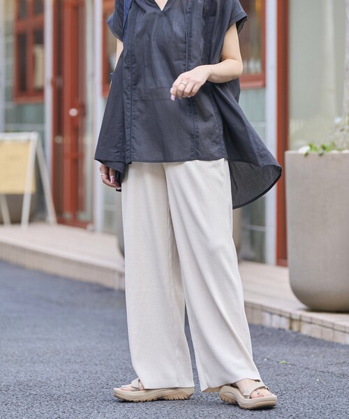 FREAK'S STORE パンツ 限定展開 セルフカット ワイド イージーパンツ レディース - 画像 (5)