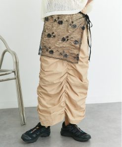 ad thie スカート スパンコール レースラップスカート