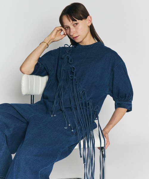 PERNA オールインワン ハーフスリーブデニムオールインワン レディース - 画像 (2)