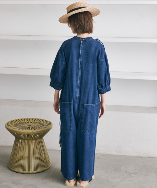 PERNA オールインワン ハーフスリーブデニムオールインワン レディース - 画像 (9)