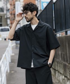 FREAK'S STORE シャツ FREAK’S STORE/フリークスストア 速乾素材 リラックスフィット オープンカラーシャツ ショートスリーブ  リネン風/LINEN L